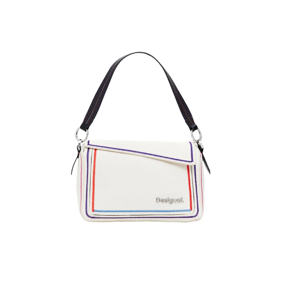 Desigual cream-colored polyethylene handbag